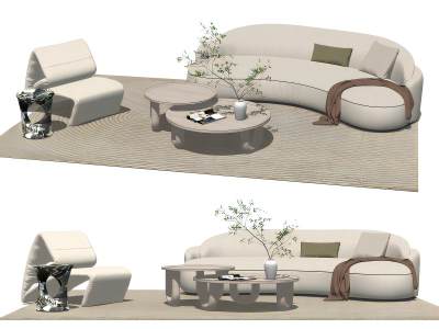 现代沙发茶几组合