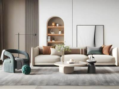 现代沙发茶几组合