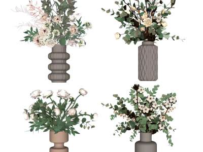 现代花瓶花卉