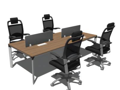 现代员工工位办公桌椅