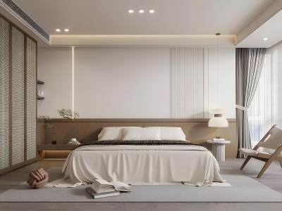 侘寂原木风卧室