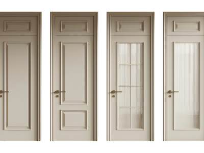 简欧白色房门单开门