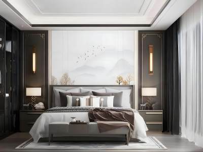 新中式卧室
