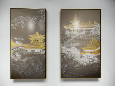 新中式装饰挂画