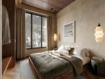 侘寂风卧室主人房