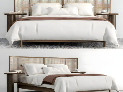 侘寂风客餐厅模型