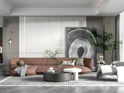 现代客厅模型