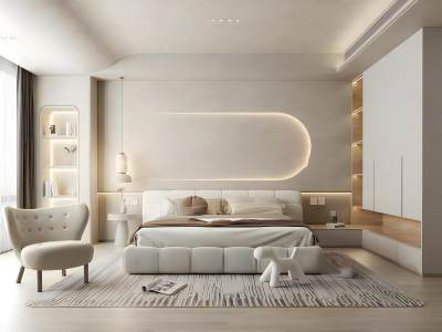 侘寂奶油风卧室