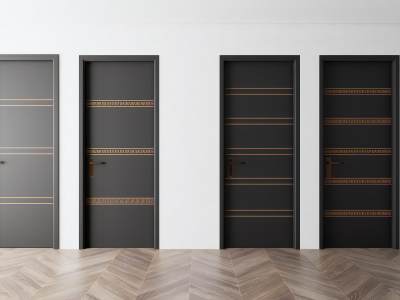 新中式卧室单开门