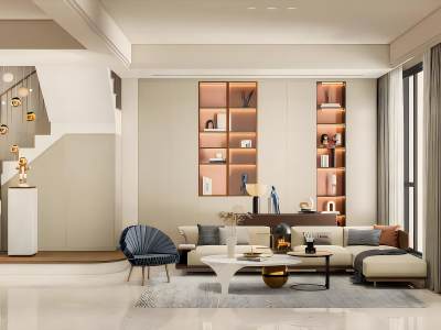 现代客厅模型