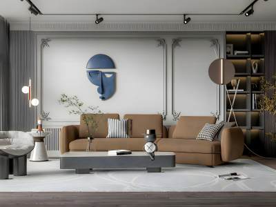 现代客厅模型