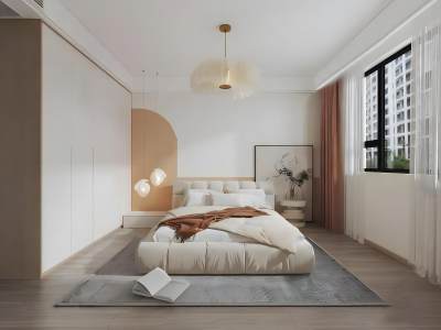 现代奶油风卧室