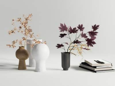 侘寂风花瓶干枝