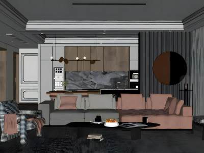现代客厅模型