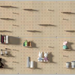 北欧洞洞板置物架