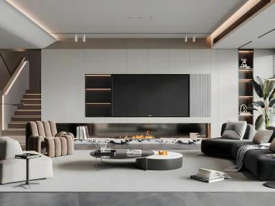 现代客厅模型