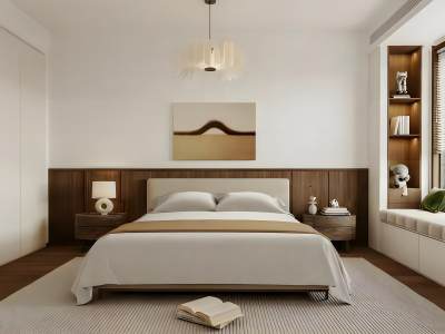 侘寂风奶油家居卧室