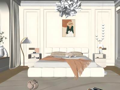 北欧奶油风卧室