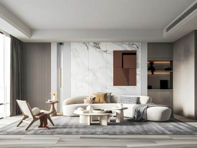 现代简约客厅模型