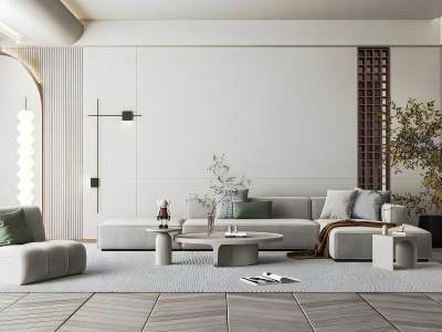 现代简约客厅模型