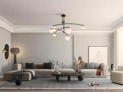 现代简约客厅模型