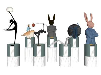 现代潮玩雕塑饰品摆件