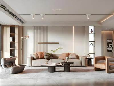 现代简约客厅模型