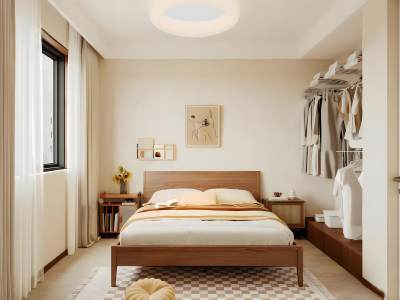 北欧原木风卧室