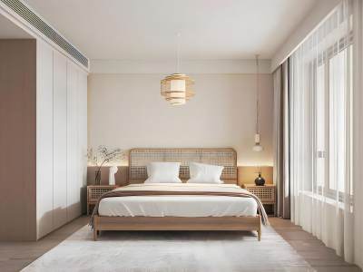 日式原木风卧室