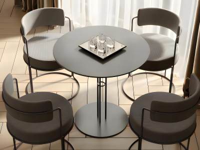 现代黑色洽谈椅