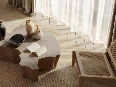 侘寂风异型茶几