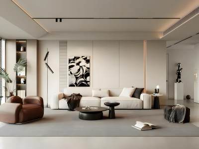现代客厅模型