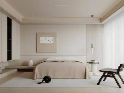 现代奶油风卧室