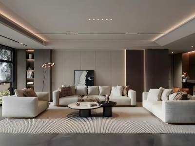 现代简约客厅模型