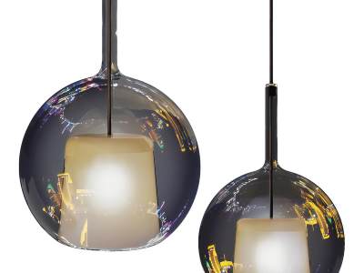 现代圆形玻璃吊灯