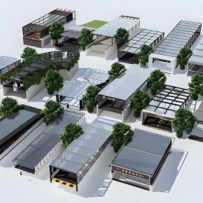 现代地下停车场出入口