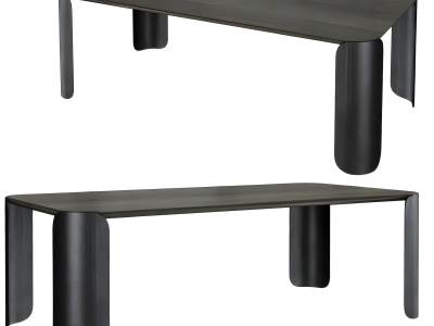 MOZEA现代黑色长餐桌