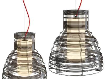 现代玻璃线缠绕吊灯
