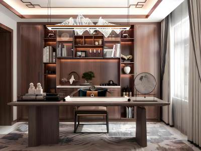 新中式家居书房