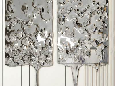 现代水波纹金属墙饰挂件