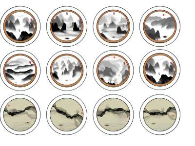 新中式墙饰挂画组合