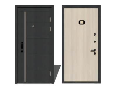 现代实木防盗门单开门