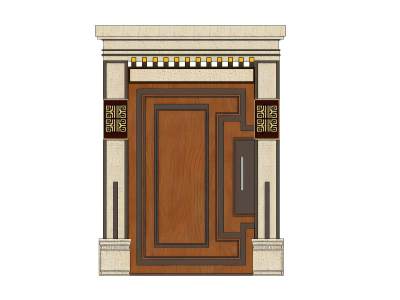 新中式别墅入口大门
