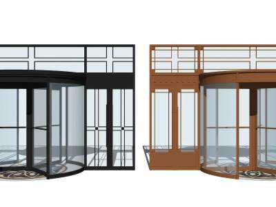 现代铝合金旋转门