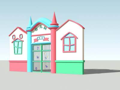 现代幼儿园卡通大门