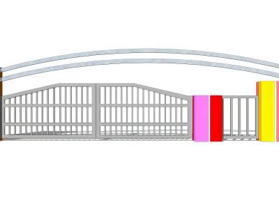 现代幼儿园特色入口大门