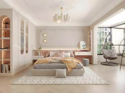 法式奶油风家居卧室