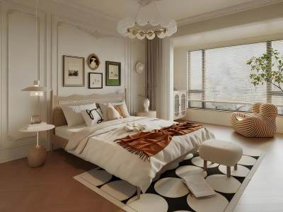 法式奶油风卧室