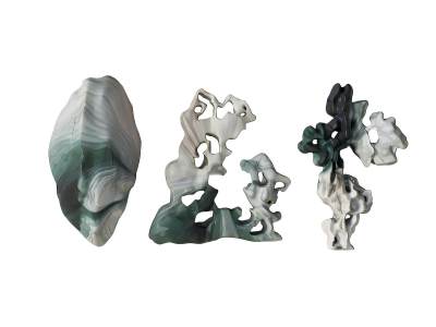 现代石头装饰摆件组合