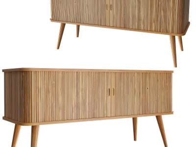 现代实木边柜电视柜